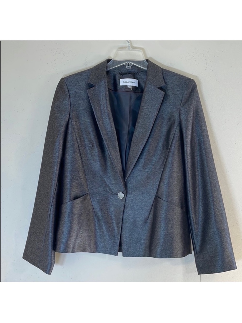 Calvin Klein Charcoal Single-Button Blazer